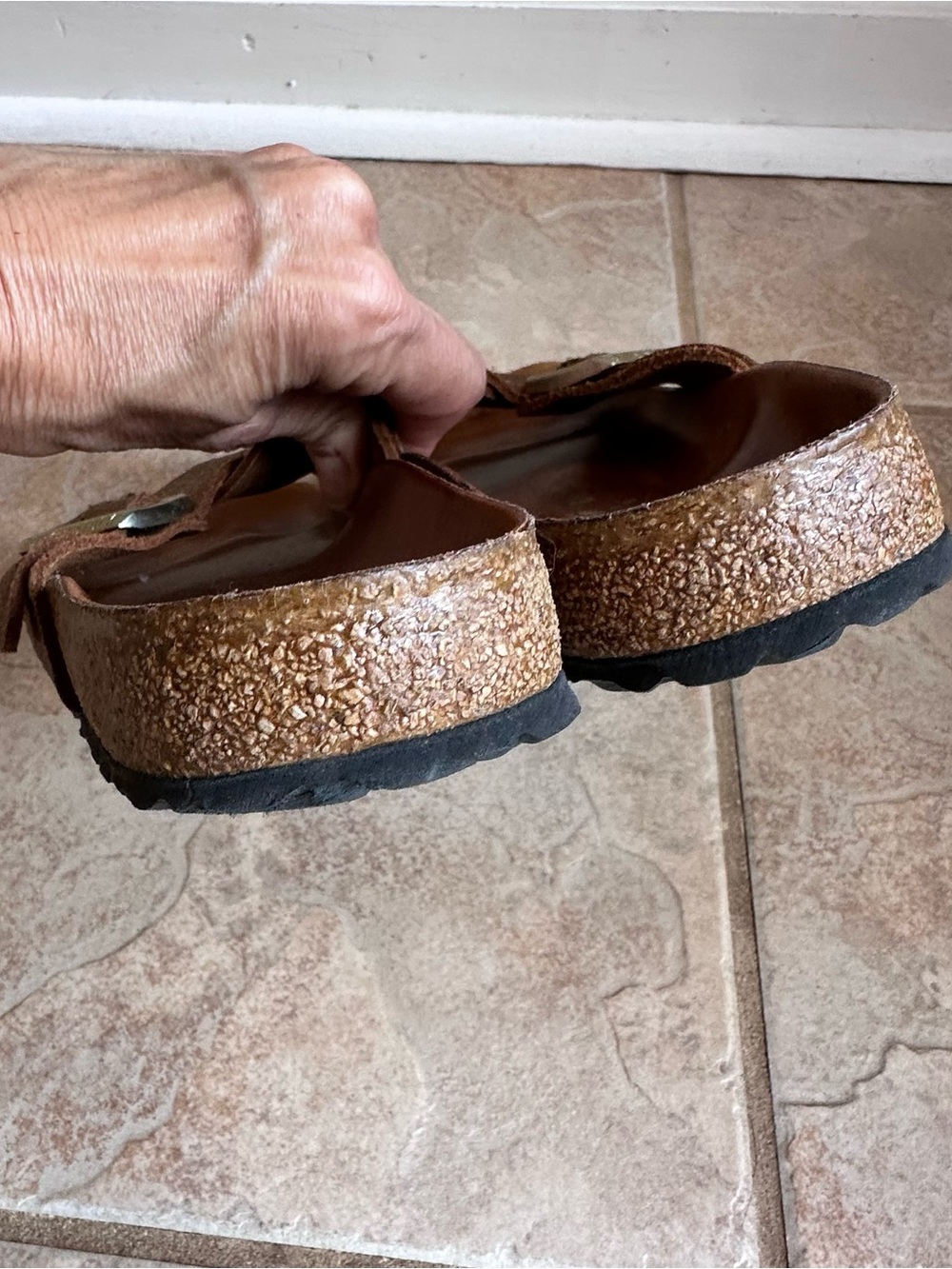 Birkenstock Siena metallic Allover Mink Suede Sandals Narrow - Picture 6 of 9